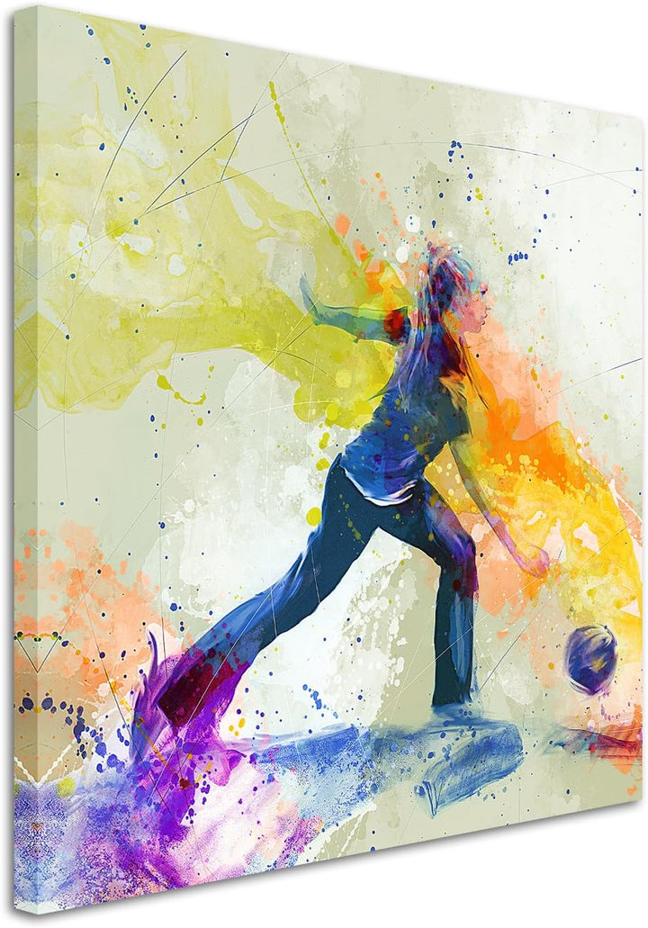 Bowling 60x60cm Wandbild SPORTBILD Aquarell Art tolle Farben von Paul Sinus