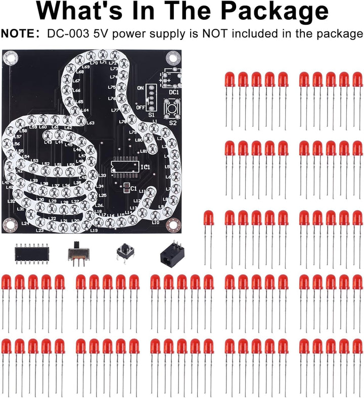 DONGKER Löt Bausatz, LED Licht löten Übungssatz, DIY LED Leuchten, elektronische Kits für Schüler, L