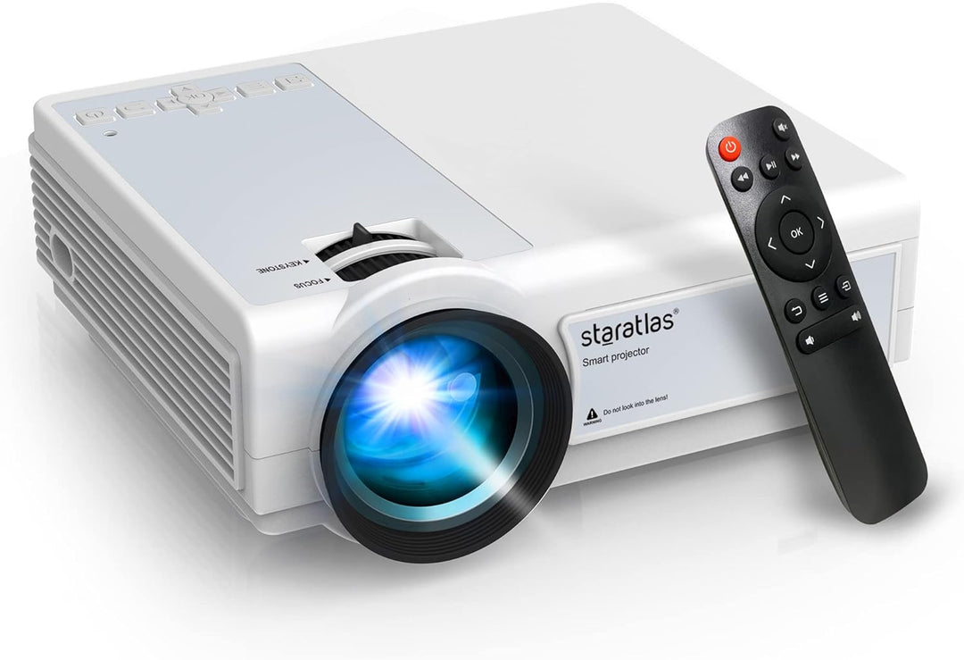 Staratlas, 5G WiFi Bluetooth Beamer Full HD,12000 Lumen Native 1080P, 4K Heimkino Video Beamer 300''