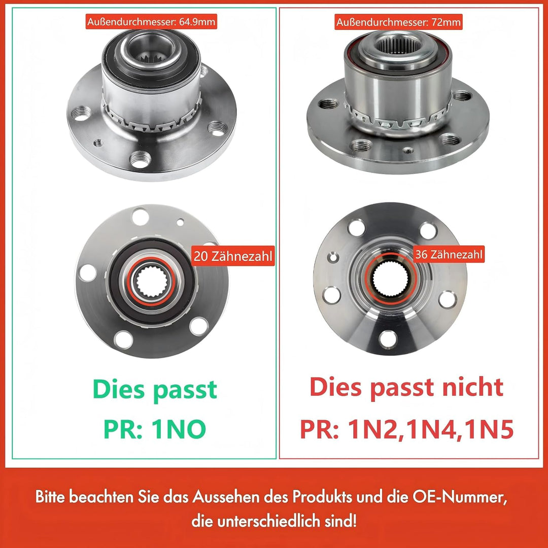 Frankberg Radnabe Radlagersatz Vorne Links oder Rechts für Fabia I 6Y2 6Y3 6Y5 Fox 5Z1 5Z3 Polo 9N 1