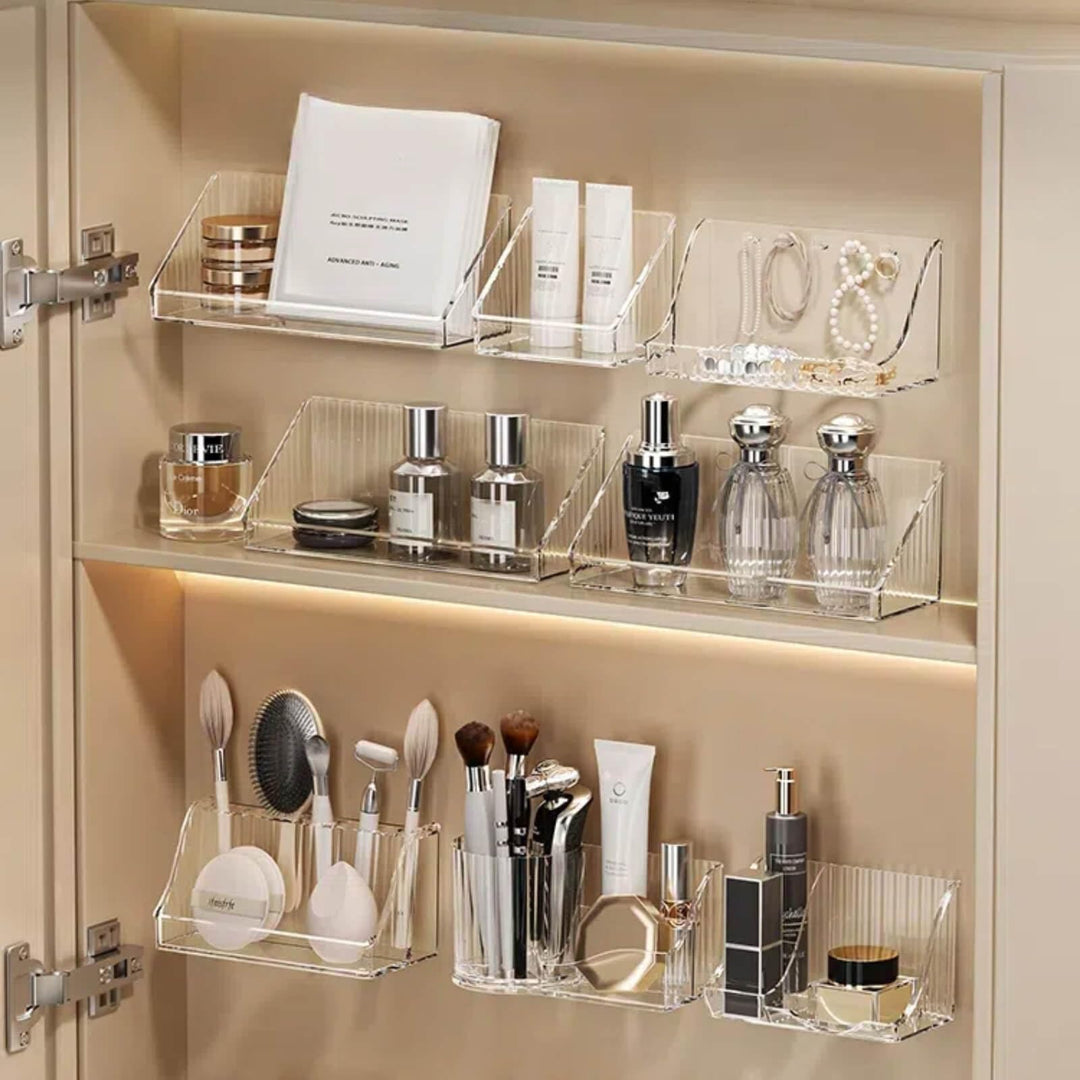 RMAN 6 Stücke Spiegelschrank Organizer Kunststoff Make up Organizer für Bathroom Schminktisch Deskto