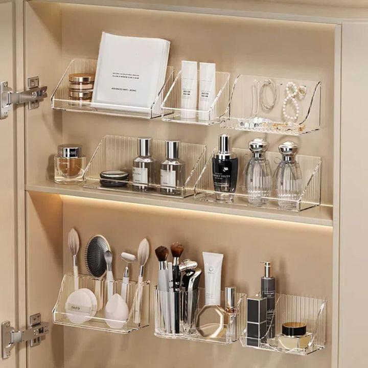RMAN 6 Stücke Spiegelschrank Organizer Kunststoff Make up Organizer für Bathroom Schminktisch Deskto