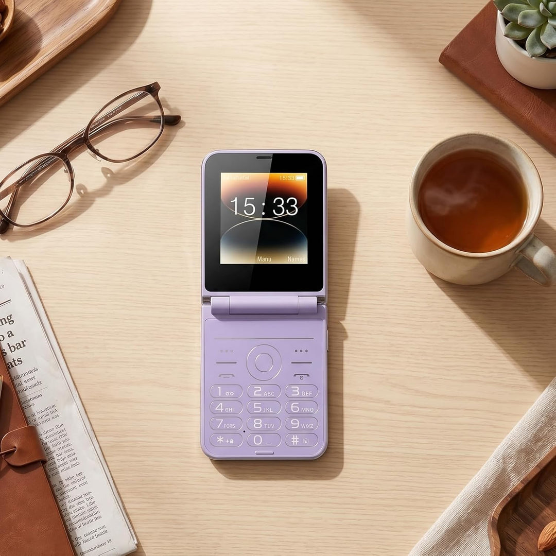 Garsent Klapphandys für Senioren, 2,6-Zoll-Handy ohne Vertrag, Grosse Tasten, Grosse Ziffern, ältere