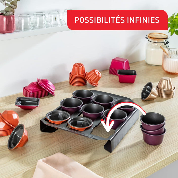 Tefal Creabake J3088304 Brotbackform mit Antihaftbeschichtung, einfaches Herausnehmen, stapelbar, ei