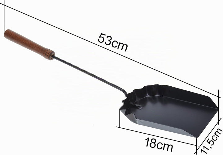 Aqbau® Kaminbesteck 4 tlg. I Kamingarnitur Schwarz Kaminzubehör Modern | Kamin Besteck | Kaminwerkze