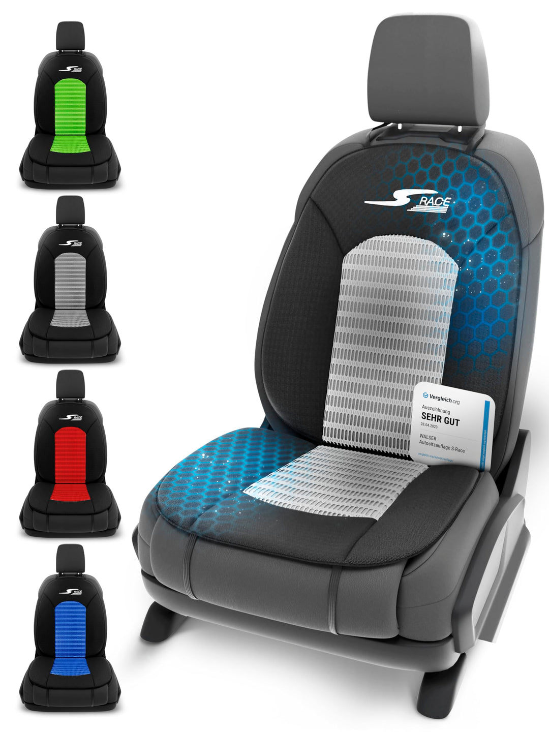 Car Comfort 11652 Autositzaufleger, Sitzaufleger S-Race in anthrazit / Schwarz, Anthrazit