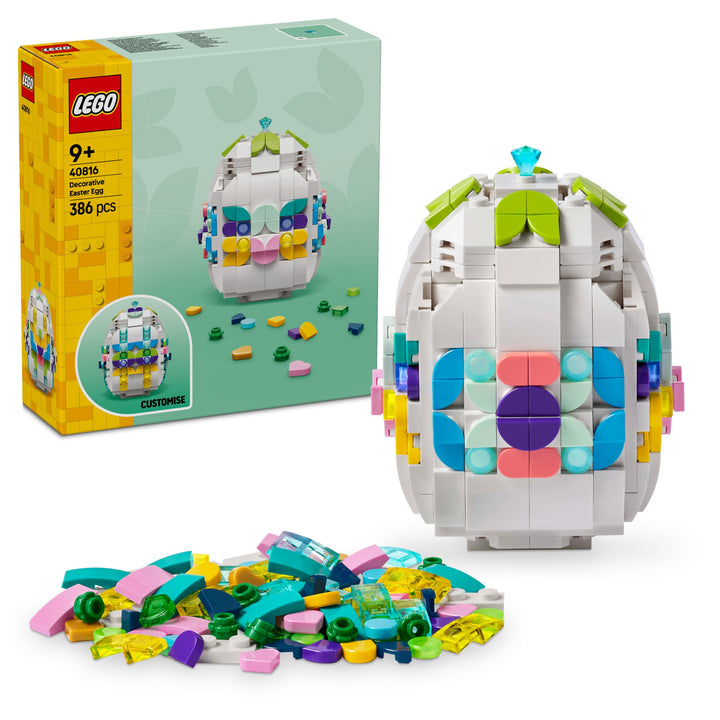 LEGO Verziertes Osterei - Mit bunten Elementen, goldenem Herz & Edelstein - Kreative Kinderzimmer De