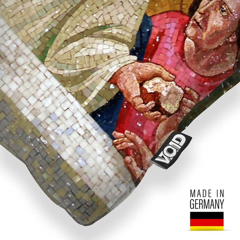 VOID Abendmahl Jesus Kissenbezug 80x80 Kissenhülle Polyester Zierkissen Couchkissen Ostern Osterdeko