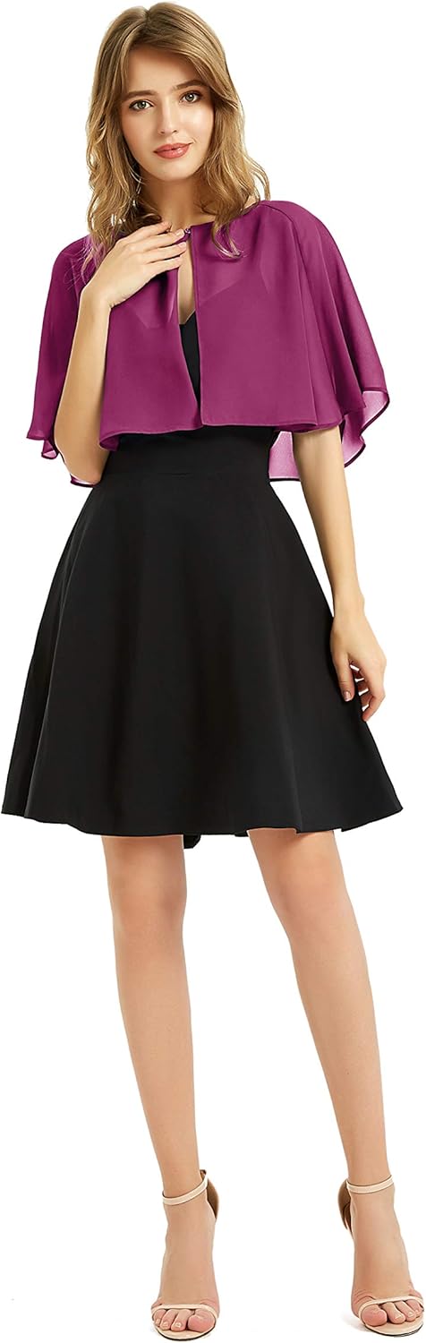 BUCUXE Weicher Chiffon-Schal für Damen, für Abendkleid, Hochzeit, Umhang, Bolero, Überwurf Einheitsg