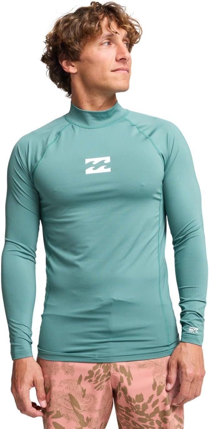 BILLABONG Herren Waves All Day Ls Rash-Guard-Shirt (1er Pack) S Sea Green, S Sea Green