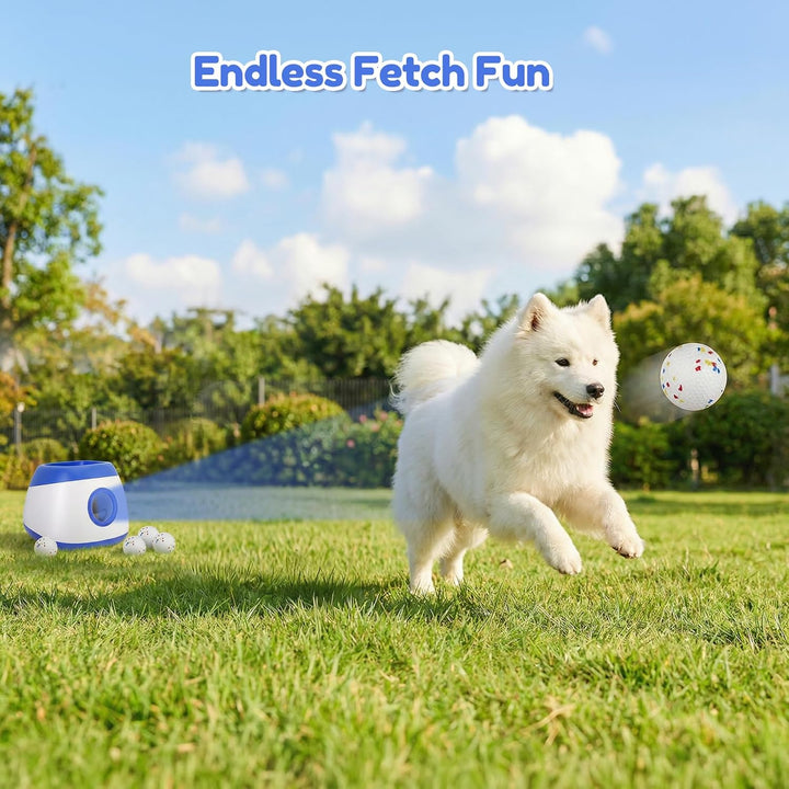Automatisch ballwurfmaschine Hund,hundespielzeug Ball mit 6 Stück 2 Zoll tennisbälle,Einstellbarer A