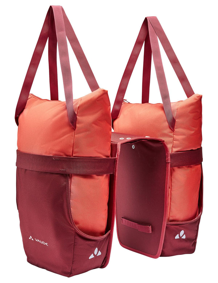 VAUDE TwinShopper - Fahrradtasche mit praktischer Shoppermöglichkeit, 44 Liter - Taschen einzeln nut