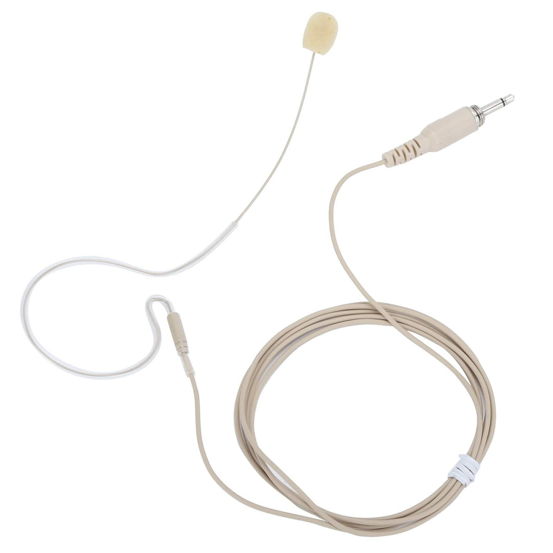 Dpofirs 3,5-mm-Jack-Single-Earhook-Mikrofon-Headset, omnidirektionales Schraubenkondensatormikrofon