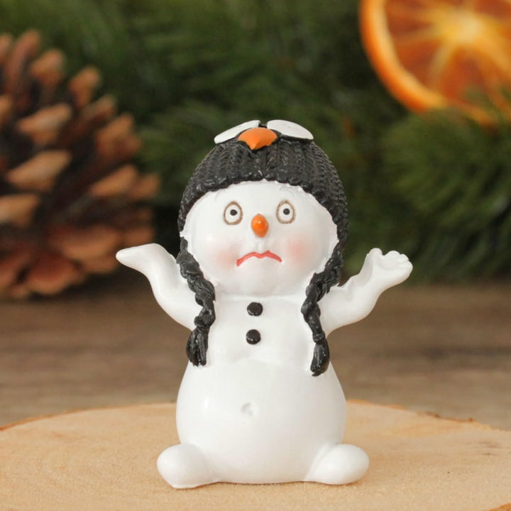 matches21 HOME &amp; HOBBY Lustige Schneemann Deko Figuren für Weihnachten im 4er Set - Kleine 6cm Weihn
