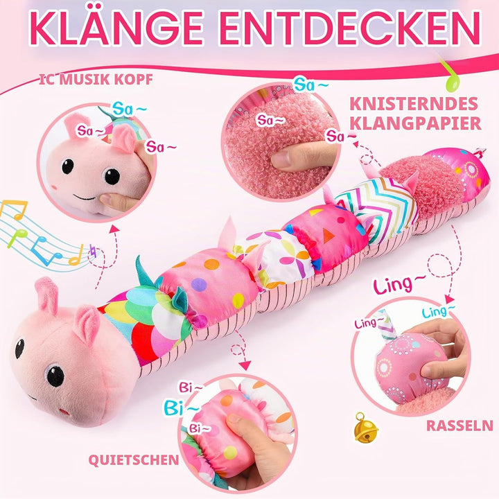 Toyzey Musical Raupe Baby Geschenk 0-6 Monate Mädchen BabySpielzeug 3 6 12 Monate Spielzeug ab 0 3 6