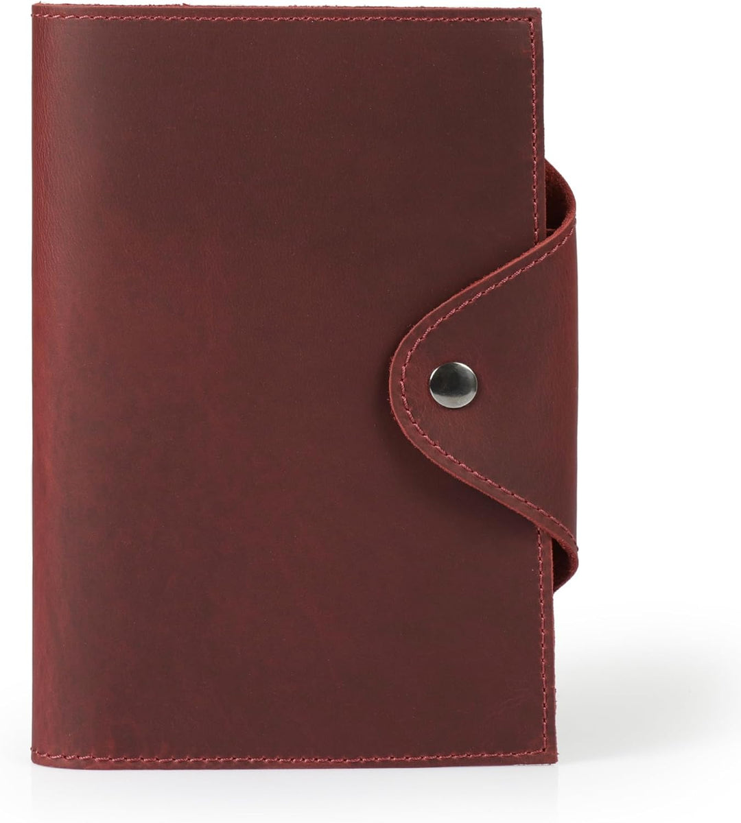 Londo Echtleder Schreibmappe Konferenzmappe mit Notizblock Notizblock und Schloss Rot M, Rot M