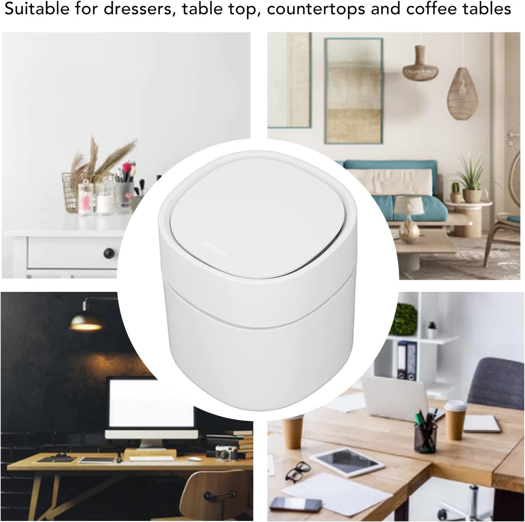 TOPINCN Mülleimer Papierkorb Mini Desktop Mülleimer Reinigungsdose mit Deckel Schuttaufbewahrung Kle