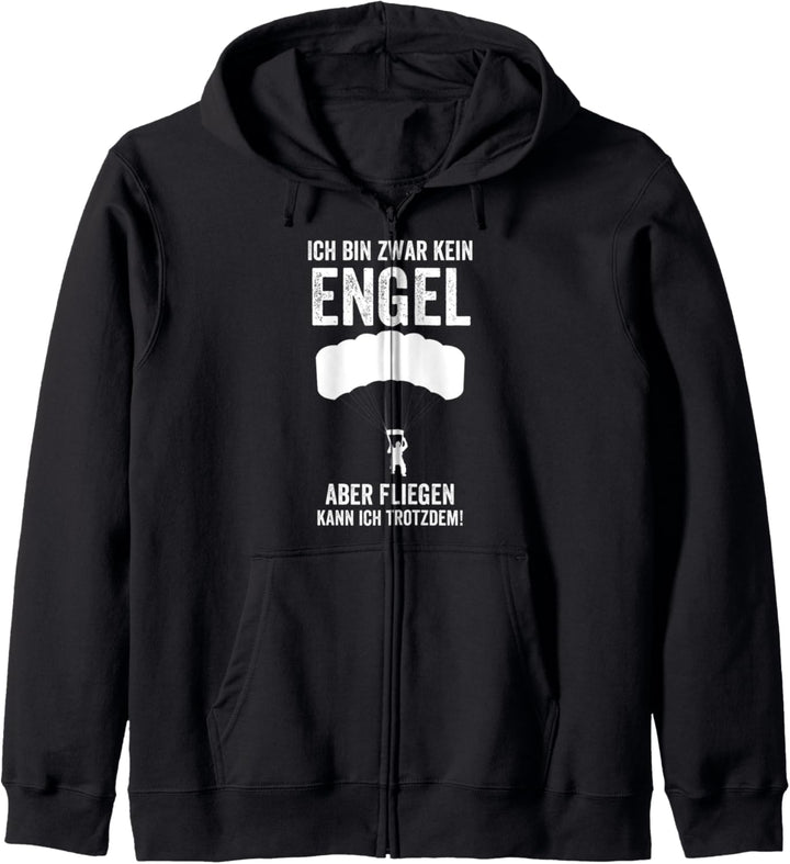 Ich bin zwar kein Engel, aber fliegen kann ich trotzdem Kapuzenjacke
