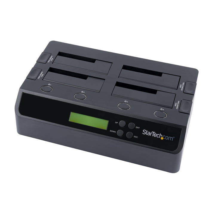 StarTech.com 4-Bay Festplatten Klonstation und Löscher, Selbständiger 1:3 SATA HDD/SSD Kloner/Kopier