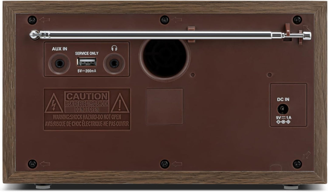 Linsar Nostalgieradio in Holz-Design, Digitales Tuning FM/DAB UKW-Radio, Drahtlose BT-Verbindung, Ei