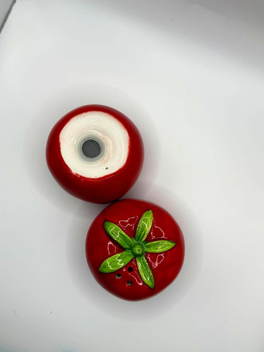Salz- & Pfefferstreuer Set Keramik, Hühner, Tomaten, Leuchttürme, dekorativ & funktional (Tomaten),