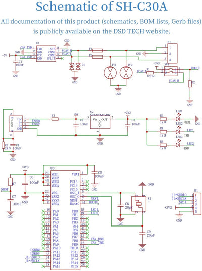 DSD TECH USB zu CAN Bus Adapter basierend auf Open Hardware Canable