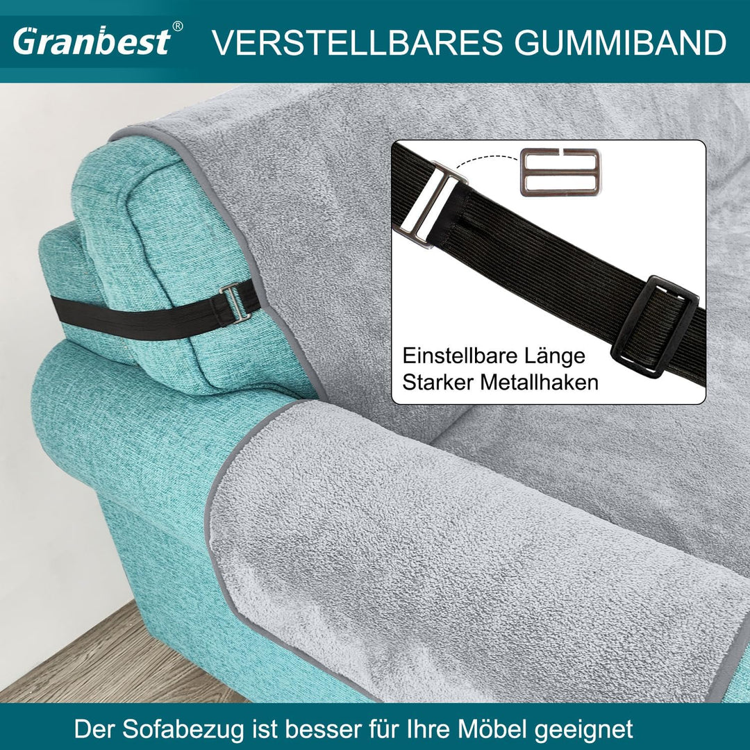 Granbest Super Thick Samt Sofabezug 1 Sitzer Anti-Rutsch Durable Sessel Abdeckung mit Elastischer Ri