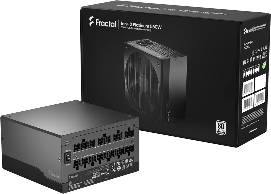 Fractal Design Ion+ 2 Platinum 560W 80 Plus Platinum Certified 560W Full Modular Compact ATX Power S