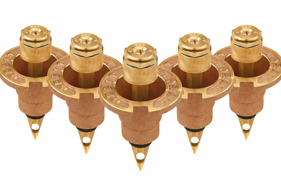 Orbit Versenkregner aus Messing, 1,27 cm Gewinde, halbrund, 5 Stück, 5