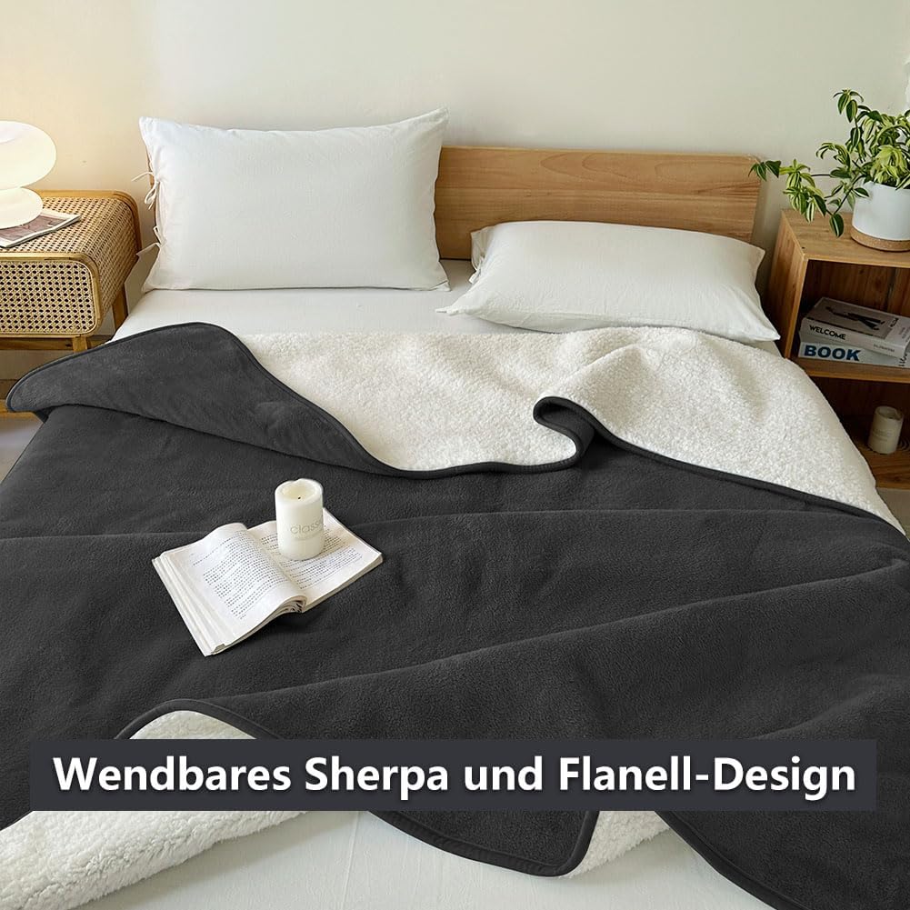 NSNLGSGC wasserdichte Decke 152x203cm, Decke für Paare, Kinder, Haustier, Hund und Sofa, Flanell-She