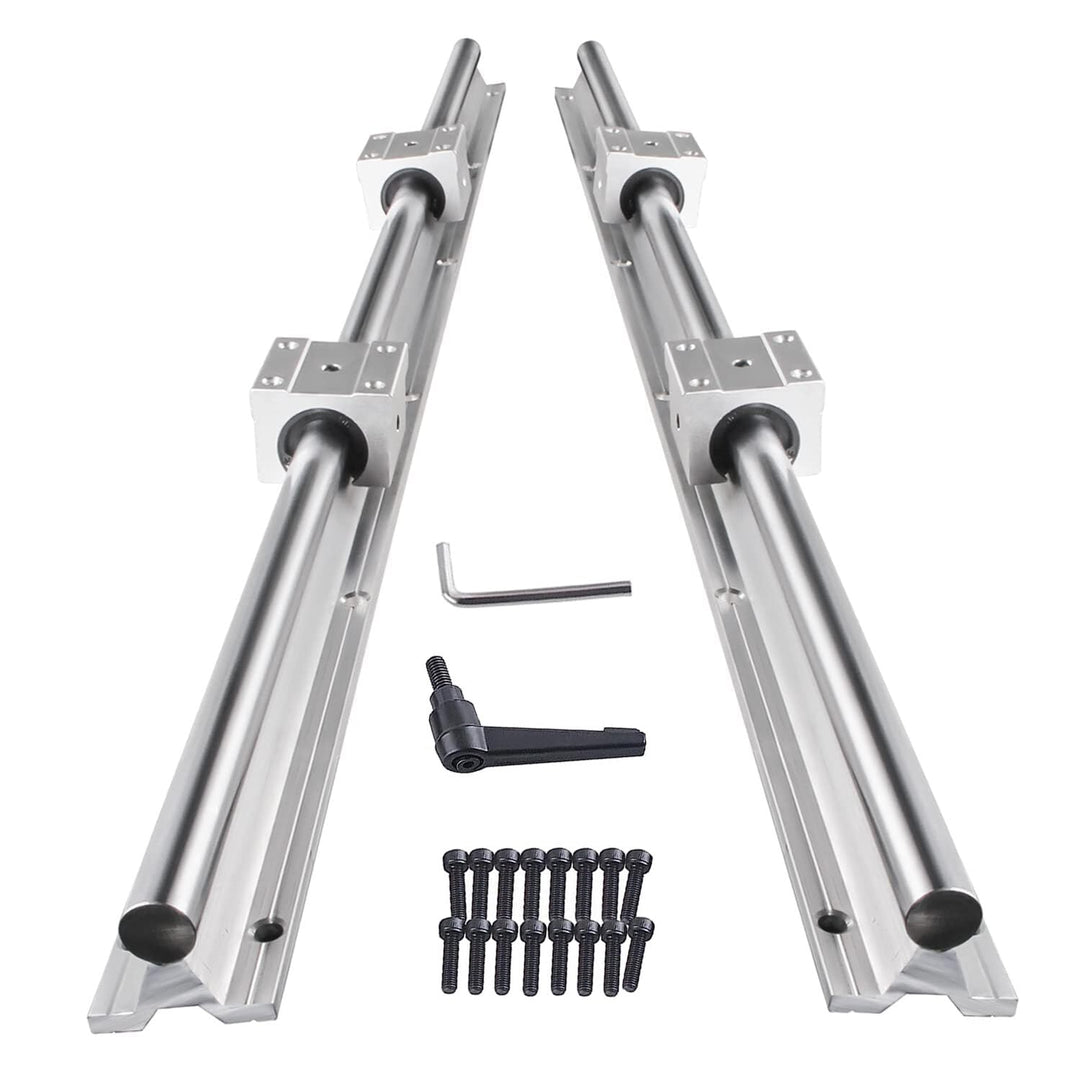 CNCMANS Linearführung Linearschiene 2Stück SBR20-800mm Edelstahl Führungsschiene mit 4Stück SBR20UU