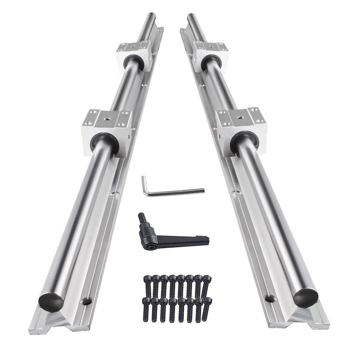 CNCMANS Linearführung Linearschiene 2Stück SBR20-1500mm Edelstahl Führungsschiene mit 4Stück SBR20UU
