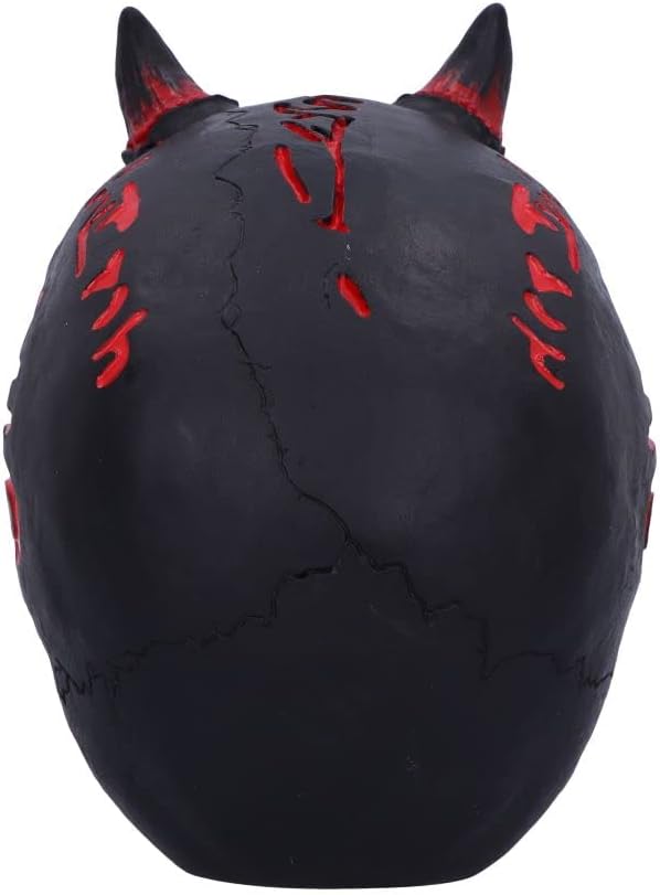 Nemesis Now James Ryman infernaler Totenkopf, Schwarz, 20 cm