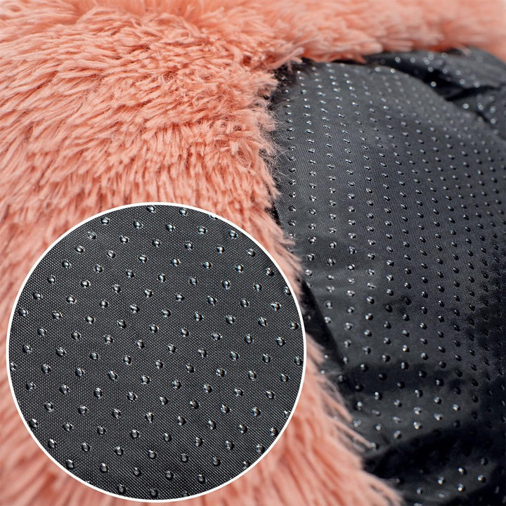 lionto Hundebett rund Hundekissen Hundesofa Katzenbett Donut, (XL) 70 cm Ø rosa L 70 x B 70 x H 20 c
