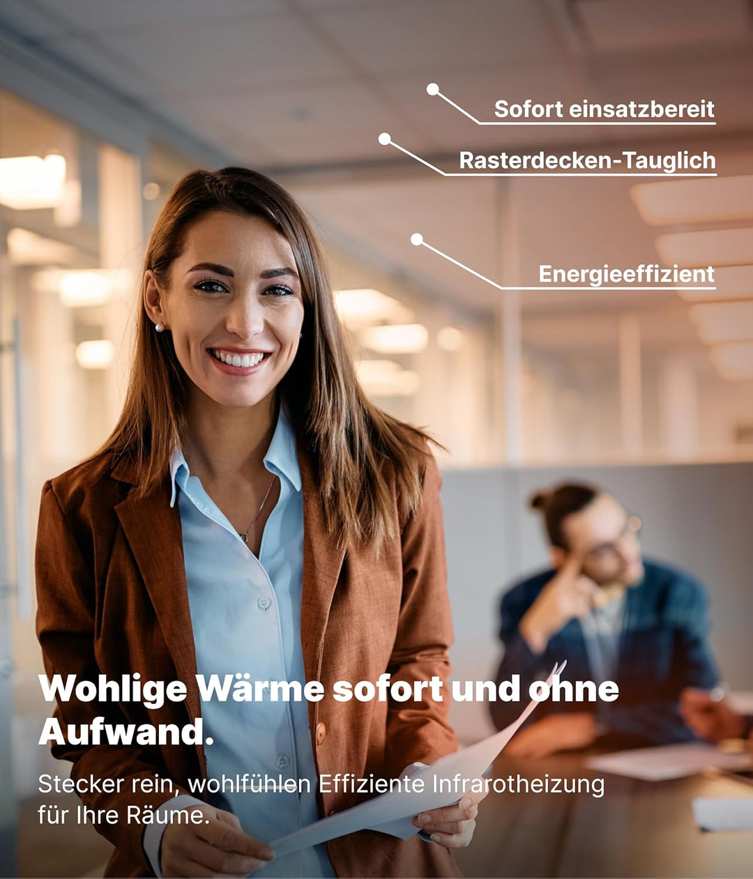 VIESTA® Infrarot Wandheizung mit Thermostat [FERNBEDIENUNG + WIFI STEUERUNG] – Infrarotheizung Kasse