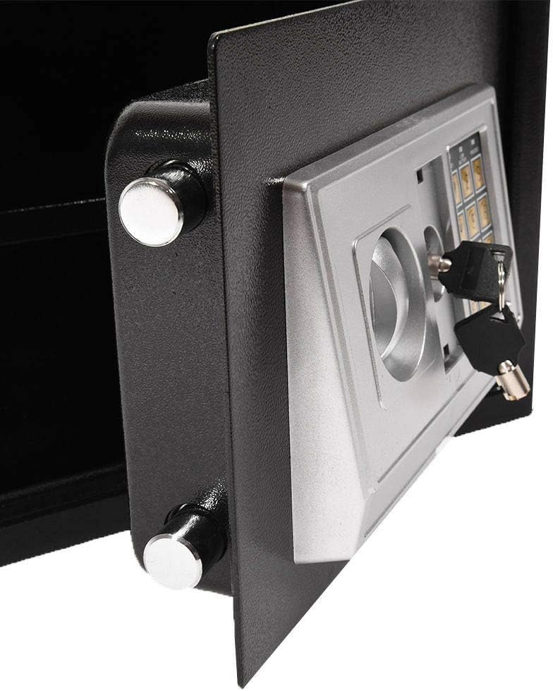 Tresor 31x20x20cm Elektronischer Safe, Elektronik Zahlenschloss Doppelstahlbolzen Montagematerial Sa