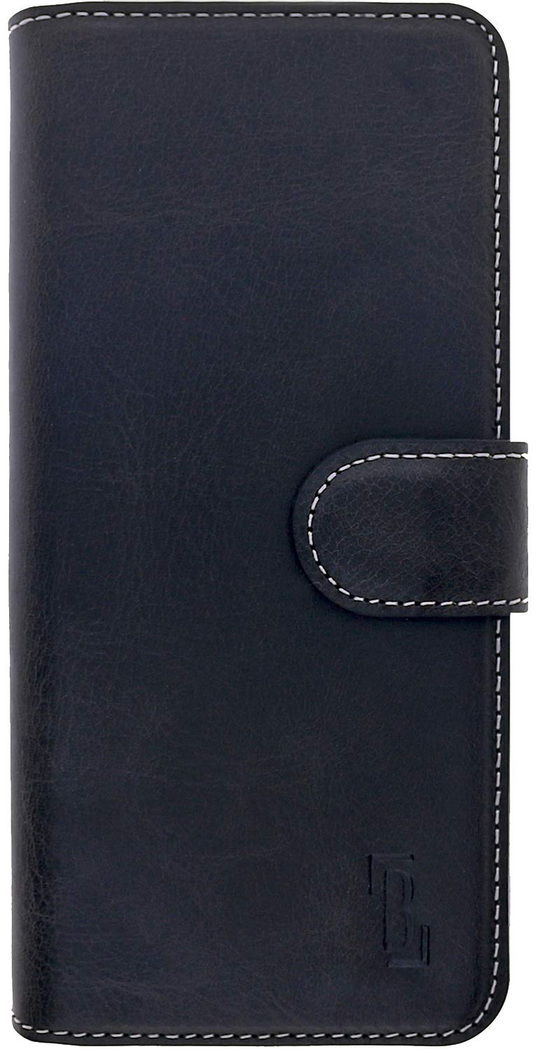 Burkley Handyhülle mit Ständer und Kartenfach für Samsung Galaxy S20 Leder Handytasche mit Magnetver