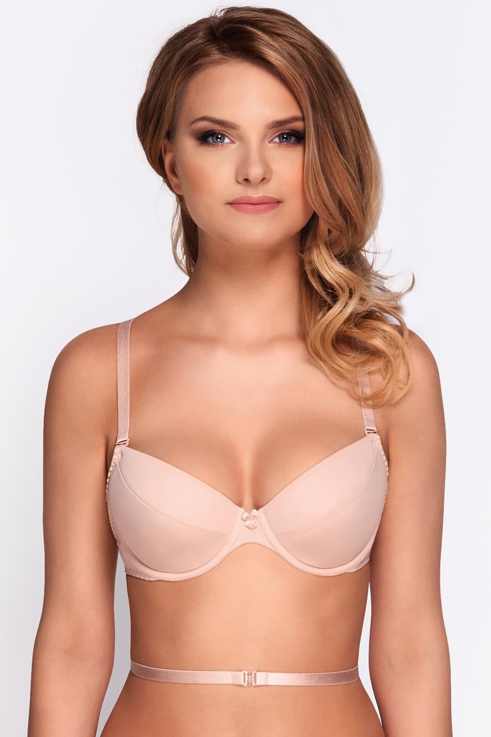 VIVISENCE Damen BH Rückenfrei Push Up BH Multiway Träger, Tiefer Rückenausschnitt Für Rückenfreie Kl