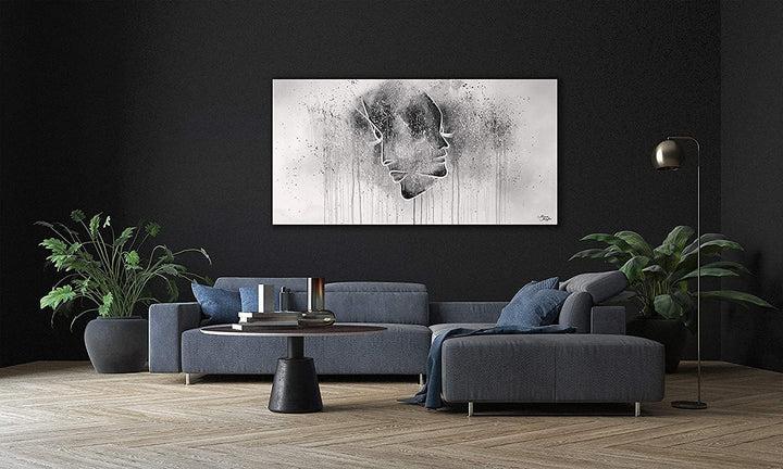 Monica Mirafiori I 100% HANDGEMALT I Gemälde Faces 100x50cm | Gemälde Handgemalt | Acrylgemälde | Se