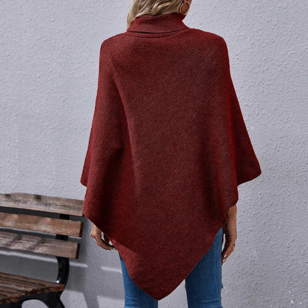 Ansenesna Warmer Poncho Damen Winter Lang Strick Ponchos & Capes Für Damen Asymmetrisch Poncho Feins