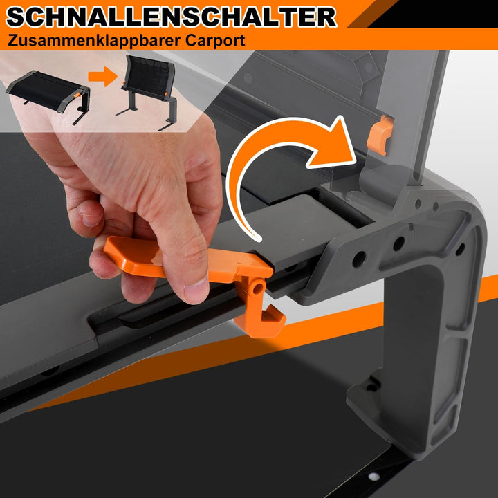 Schutzüberdachung für Rasenroboter Klappbare Mähroboter Garage mit Dach und UV-Schutz, ideal gegen R