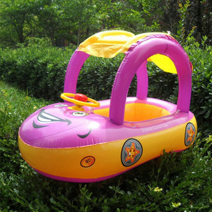 Schwimmring Baby Mit Sonnendach, Float Schwimmreifen Baby, Pool Sicherheitssitz, Aufblasbares Spielz