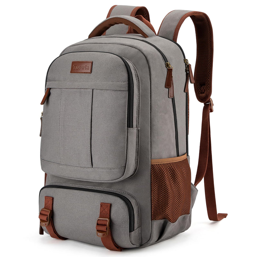 Tzowla Canvas Laptop Rucksack aus Segeltuch,Reise Backpack Tasche Herren und Damen,Arbeit Reiserucks