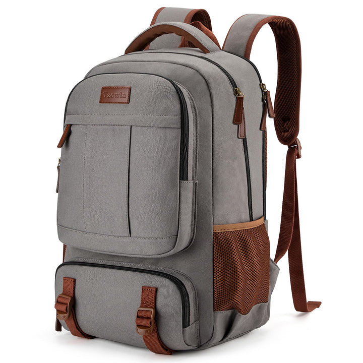 Tzowla Canvas Laptop Rucksack aus Segeltuch,Reise Backpack Tasche Herren und Damen,Arbeit Reiserucks