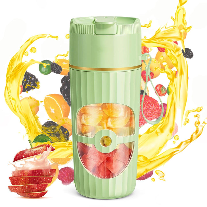 Tragbarer Mixer Smoothie Maker 400ml, Mini Standmixer mit 10 Edelstahlklingen, USB-C Wiederaufladbar