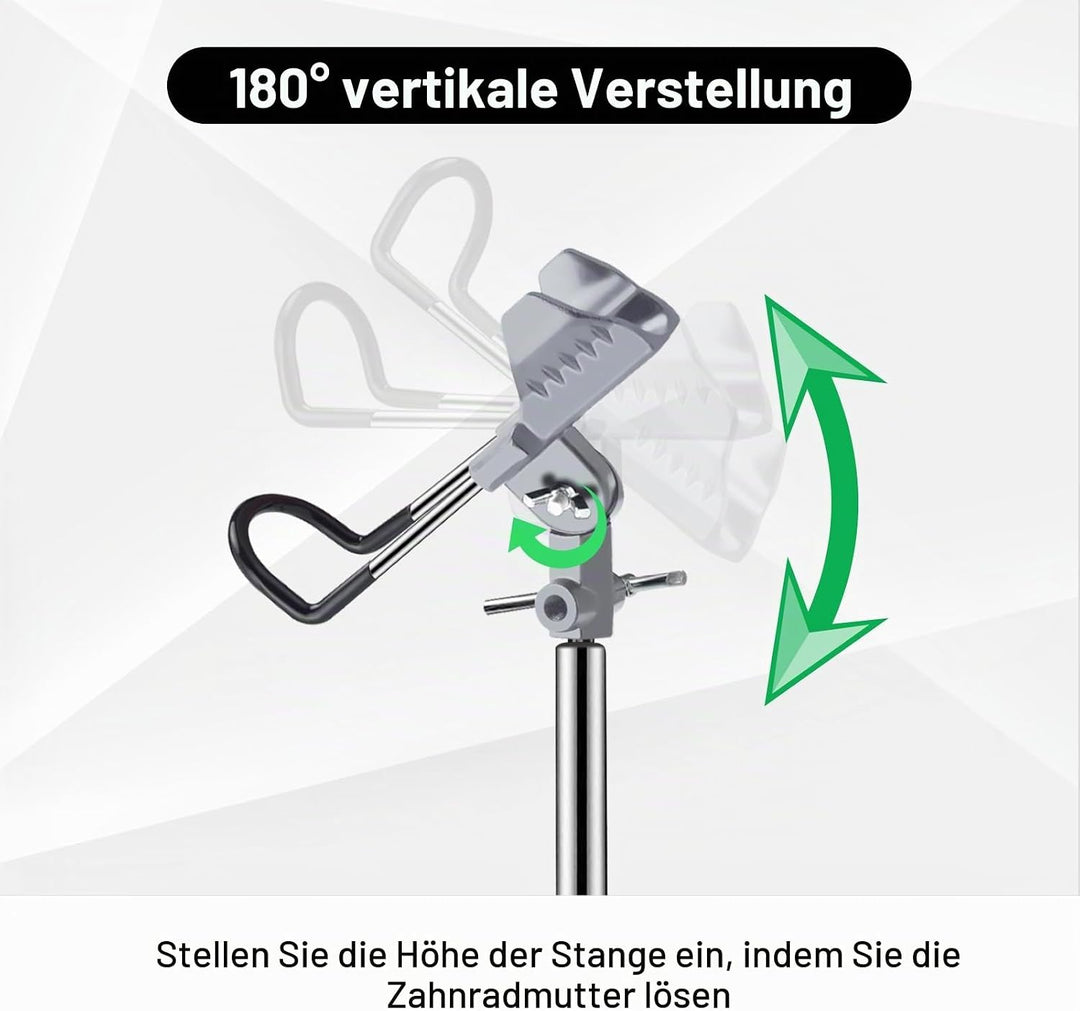 AVCMOTO Rutenhalter, 2 Stück Universal Edelstahl Angelrutenhalter, Angelzubehör 360° Verstellbar Rut