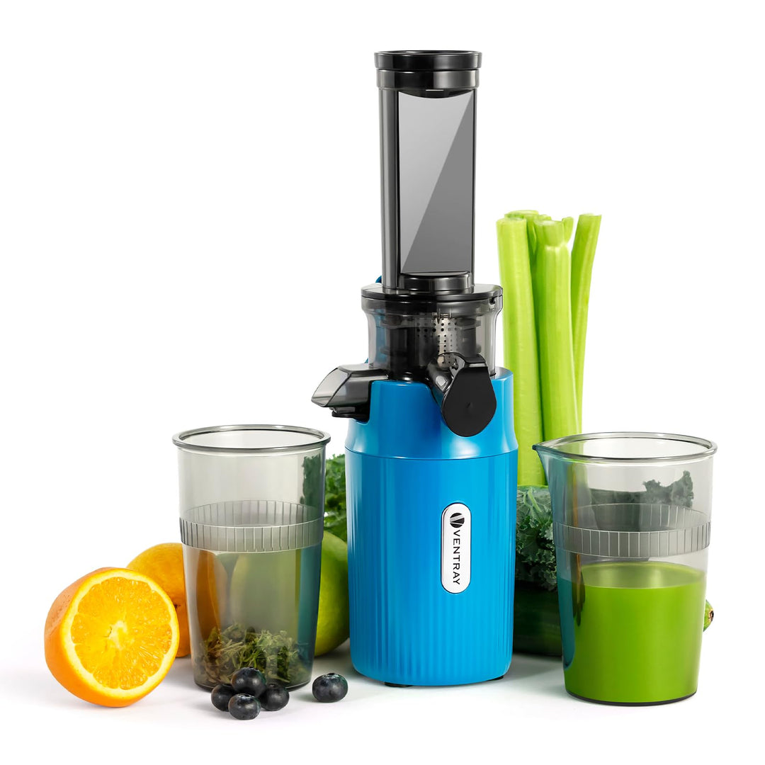 Ventray Ginnie Entsafter - Slow Juicer mit 60 U/min Niedriger Geschwindigkeit, Entsafter Gemüse und