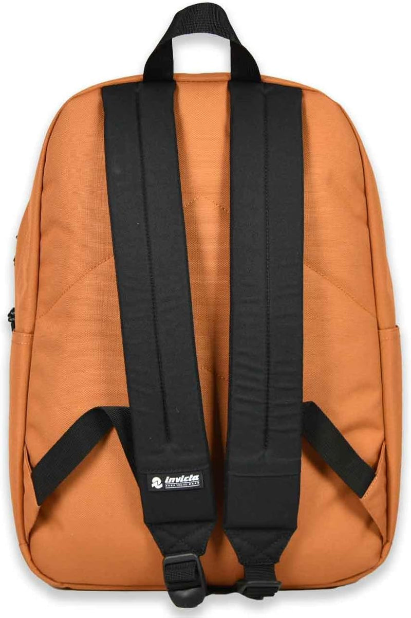 CARLSON INVICTA PLAIN Rucksack aus nachhaltigem Stoff, Geräumige Schultasche für Teenager, Mädchen u