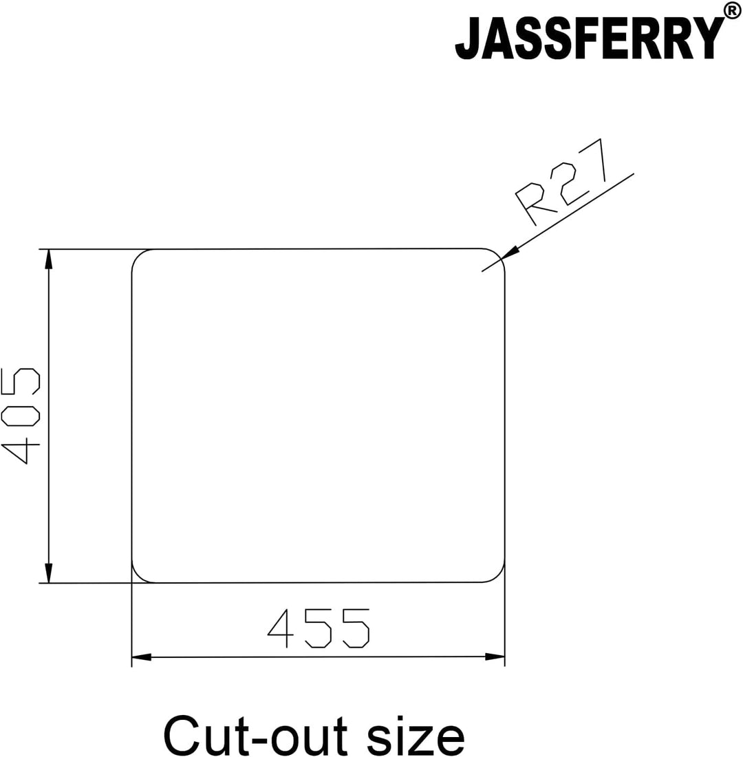 JASSFERRY Küchenspüle 1 Becken Unterbau-Küchenspüle, Unterbauspüle mit Geschirrkorb 490 x 440 Edelst
