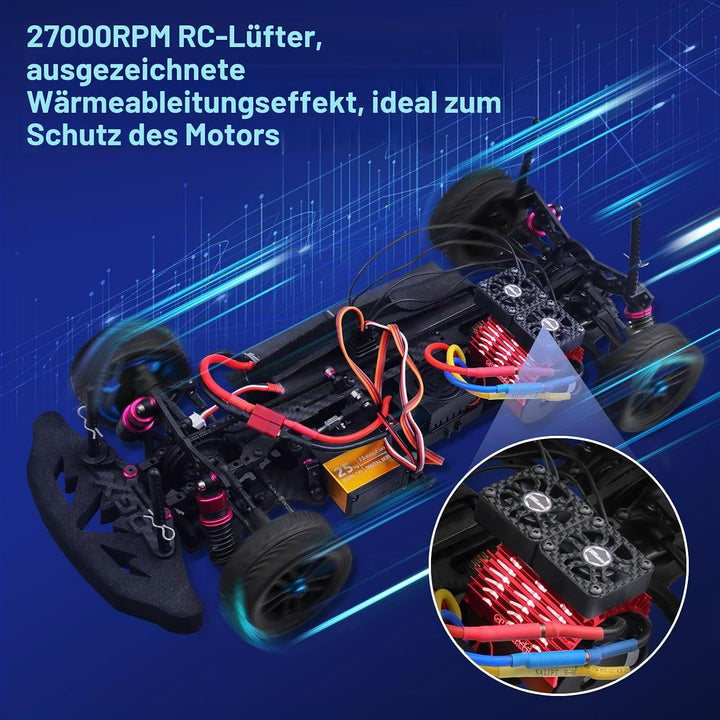 2PCS 30mm RC Motor Fan Lüfter mit Metallkühlkörper für 4068 4274 Kühlkörper für bürstenlosen Motor R